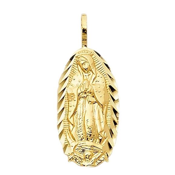 Guadalupe Virgin Mary 14k Solid Gold Pendant | perfect gift | faith | Guadalupe - Picture 12 of 14